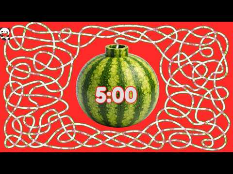 5 Minute Timer - Epic Watermelon Explosion Timer!