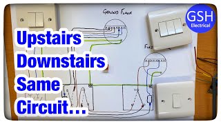 Wiring Diagram Using a 2 Gang Switch Downstairs & Upstairs 2 Way Switched on the Same Circuit Fuse