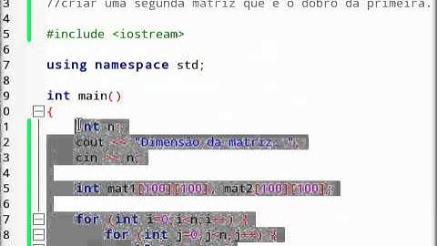 Exercício com matriz no C++