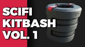 Scifi Kitbash Vol. 1 [031] | Texturing a Cylinoid in Substance Painter | Design B