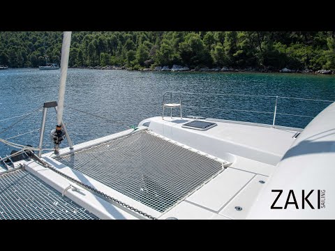 Catamaran sailing in