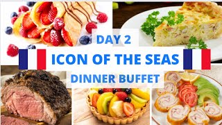 SAVOR LA FRANCE THEME BUFFET IN WINDJAMMER DAY 2 ICON OF THE SEAS ROYAL CARIBBEAN