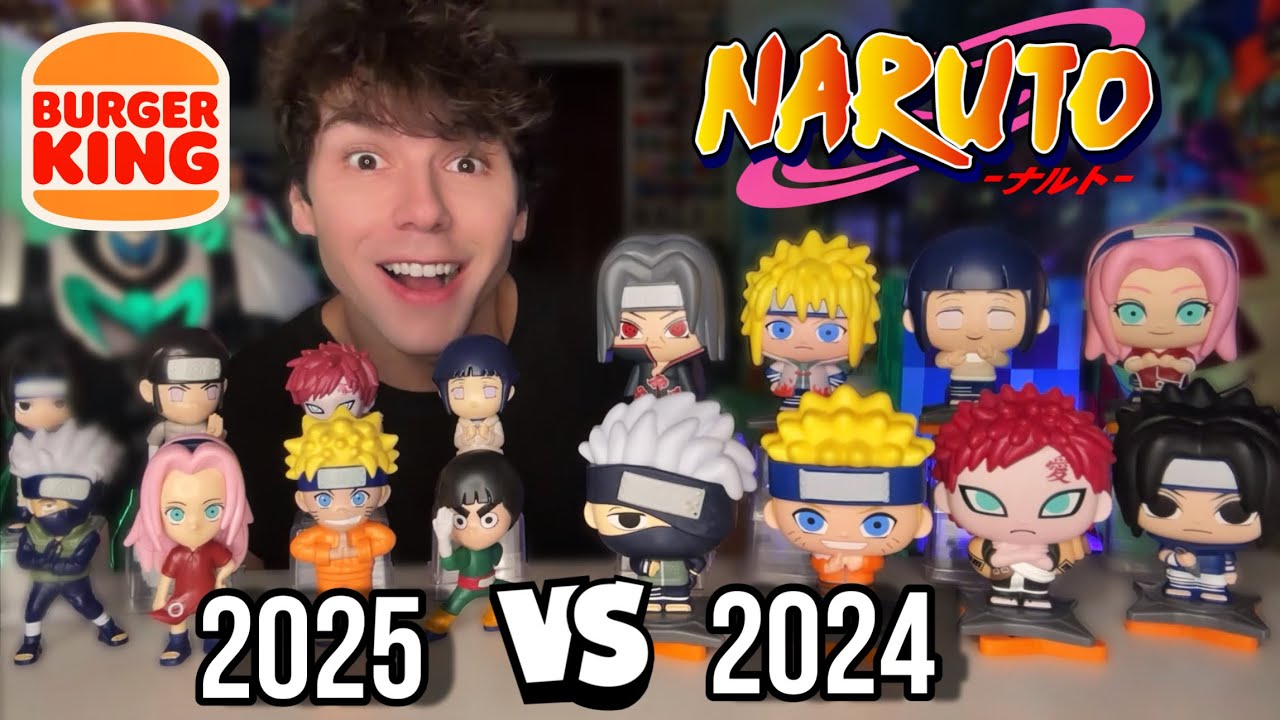 COMPARANDO A COLEÇÃO NARUTO 2025 VS 2024 DO BURGER KING! QUAL É A MELHOR? PETER TOYS
