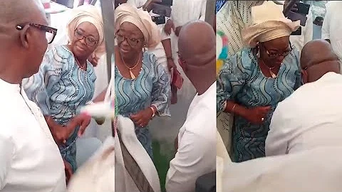 Femi Adebayo Dad, Oga Bello Dance Wit His Wife,Goes Down On Her Knees In Tear For Surprising Her