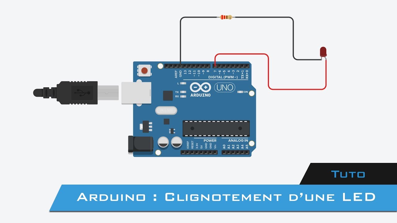 Tuto Arduino débutant  Faire clignoter une LED 
