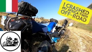 I crashed my Africa Twin off-road - Italy Trip 2020 Episode 10