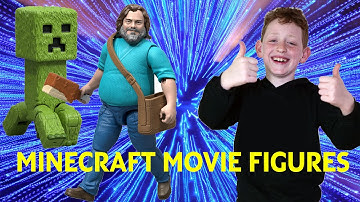 NEW MINECRAFT MOVIE CREEPER & STEVE action figures // Unboxing and what they include.