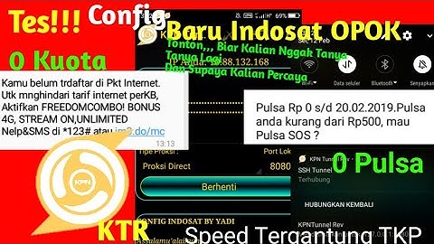 Tes!!! Config Indosat OPOK ktr buatan Sendiri || ConfigIndosat