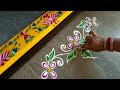 Easy border rangoli designs  friday rangoli  simple border muggulu  door rangoli