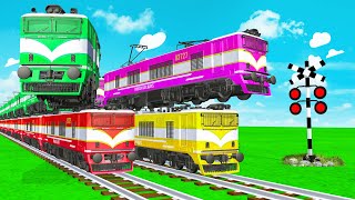 【踏切アニメ】われる電車 Railroad Crossing Train Animation