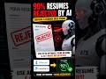 😳AI Rejects 90% of Resumes 🤖 — Fix Yours Fast #shorts #ai #trending
