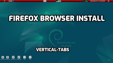 FIrefox browser with vertical tabs install