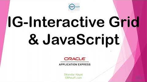 Oracle APEX IG Interactief Grid en JavaScript