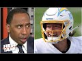 Stephen A. gives rookie QB Justin Herbert credit for an impressive debut vs. the Chiefs | First Take