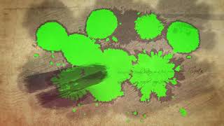 Sketch Style Paint Blob Green Screen Effects Animation Overlay