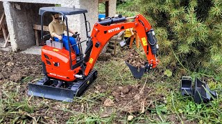 Installation of a Heat pump.RC mini Excavator Kubota Hutter U17, Hinowa tracked fork lift 1/15 Scale