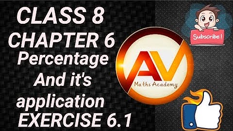 Class 8 Math Chapter 6 Percentage and it