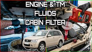Engine Oil, ATF [Transmission Fluid] &amp; Cabin Filter - Suzuki Grand Vitara Service