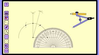 How to construct 75 and 105 degree angles.