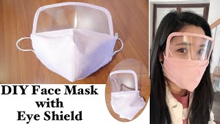 Diy face mask with eye shield filter
pocket｜หน้ากากอนามัยทำเอง
แผ่นป้องกันตา
บ่องใส่แผ่นกรอง in this video we will
show you a tutorial on how to make ...