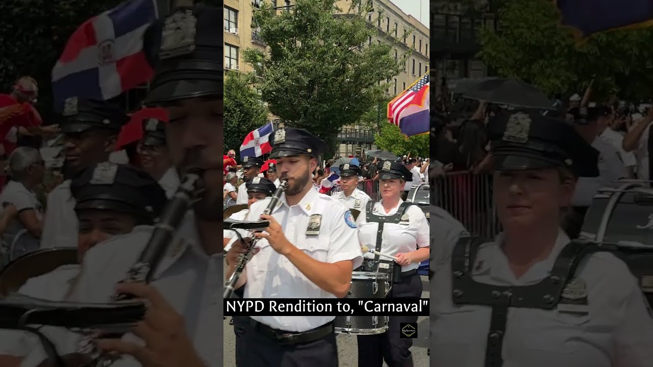 NYPD Police Band Beautiful Rendition To Carnaval DR Parade 2024 Shorts Viralvideo Trending