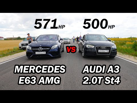 Mercedes E63 AMG vs AUDI A3 2.0T 500 л.с. INFINITI G37S vs ГАЗ 24 V8 1UZ-FE vs BMW X3 40D, ГОНКИ.