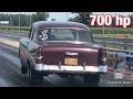 Ls7 454 1956 Chevy making passes at ubly dragway