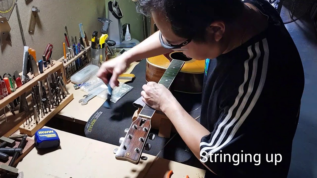 Neck reset for a 56 years guitar Part 14 Restoration set up YouTube
