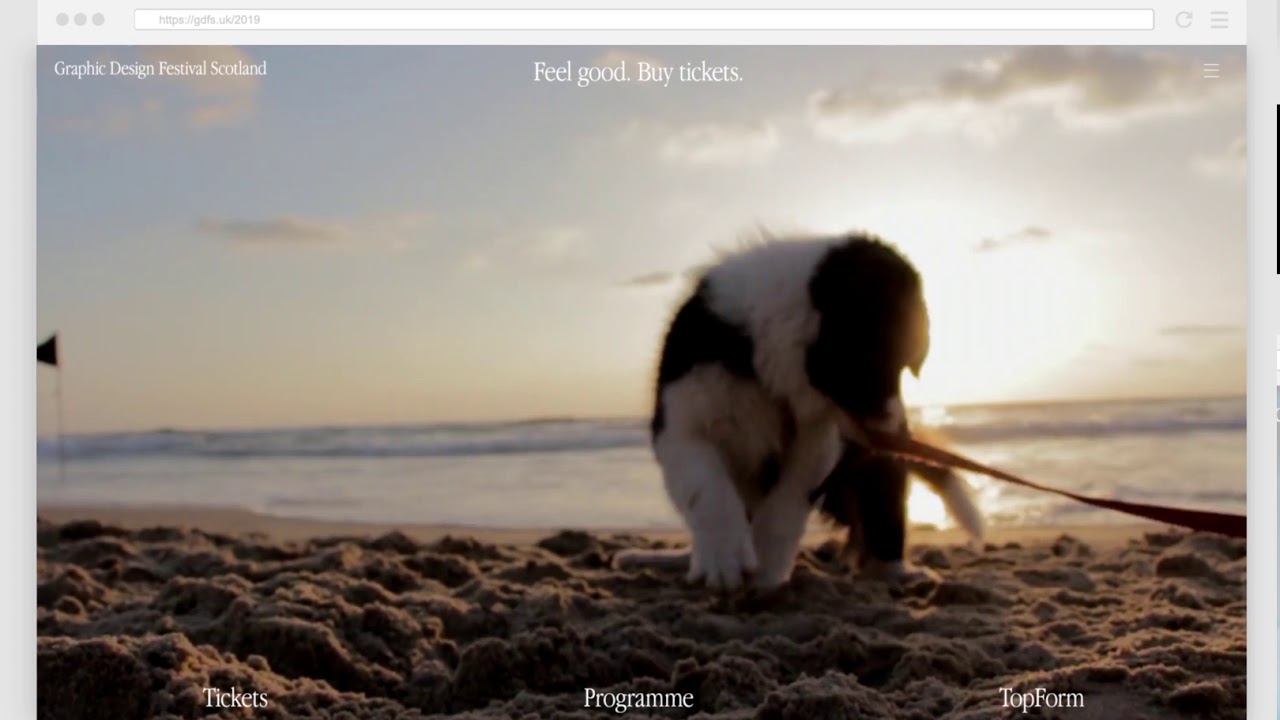 Graphic Design Festival Scotland 2019 Website