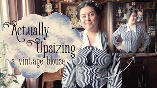 Actually Upsizing a Vintage Blouse - Thrifty Sewing Hack (CC)