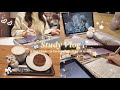 【獣医学生のVlog】朝活して10時間勉強する日のVlog🥱📖🩵テスト直前に友達と追い込み勉強👭✍🏻🔥