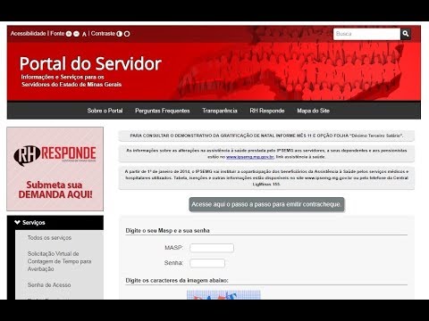 Identificador   contracheque   servidor MG