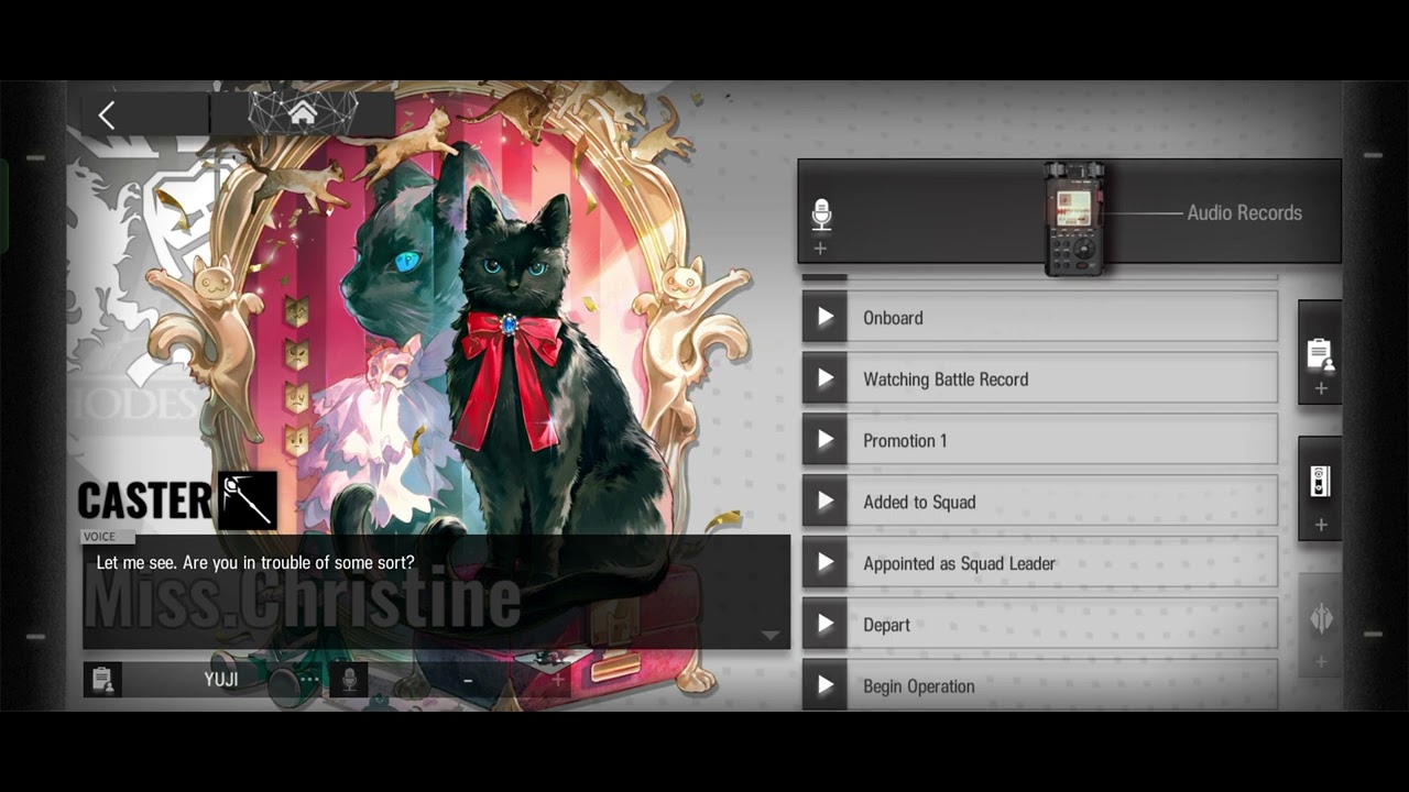 Arknights: all Miss Christine voice lines (+ ENGLISH TRANSLATED DIALOGUE INCLUDED, READ DESC)