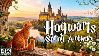 A Peaceful Spring with Kitties at Hogwarts 🐾🌼 Soft Background Music screenshot 3