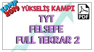 TYT Felsefe Full Tekrar 2 | Kamp2019 #yükselişkampı