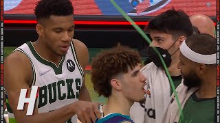 Giannis \& LaMelo Ball Swap Jerseys After The Game