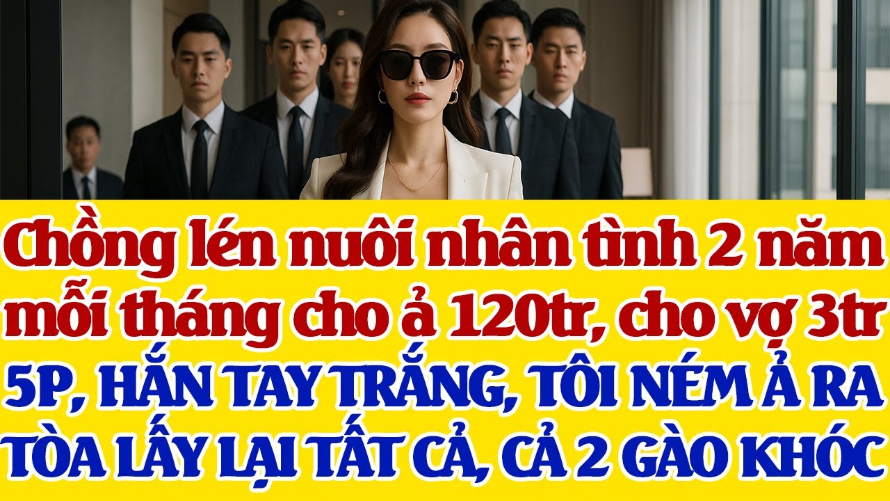 Chồng lén nuôi nhân tình 2 năm, cho ả 120tr/tháng, cho vợ 3tr. HẮN TAY TRẮNG, Ả HẦU TÒA TRẢ LẠI HẾT