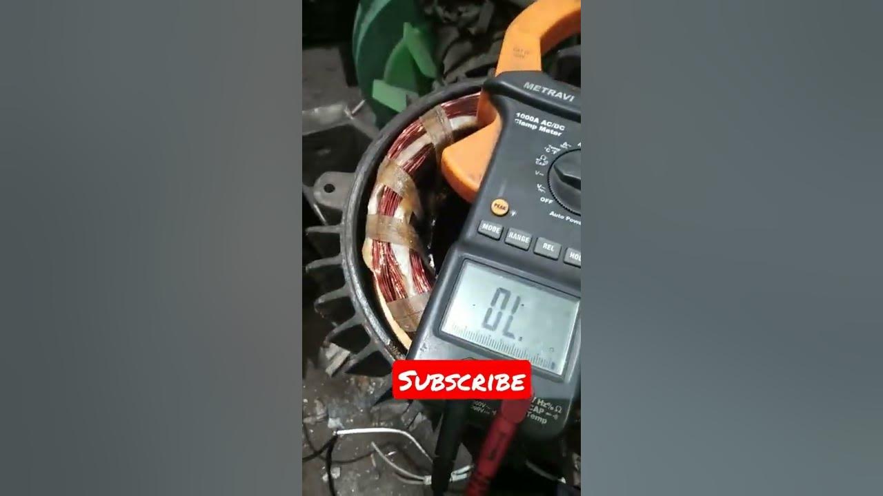 How to check electric motor with multimeter after rewinding. YouTube