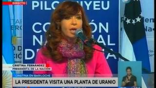 Pilcaniyeu: Cristina Fernández visitó el Complejo Tecnológico
