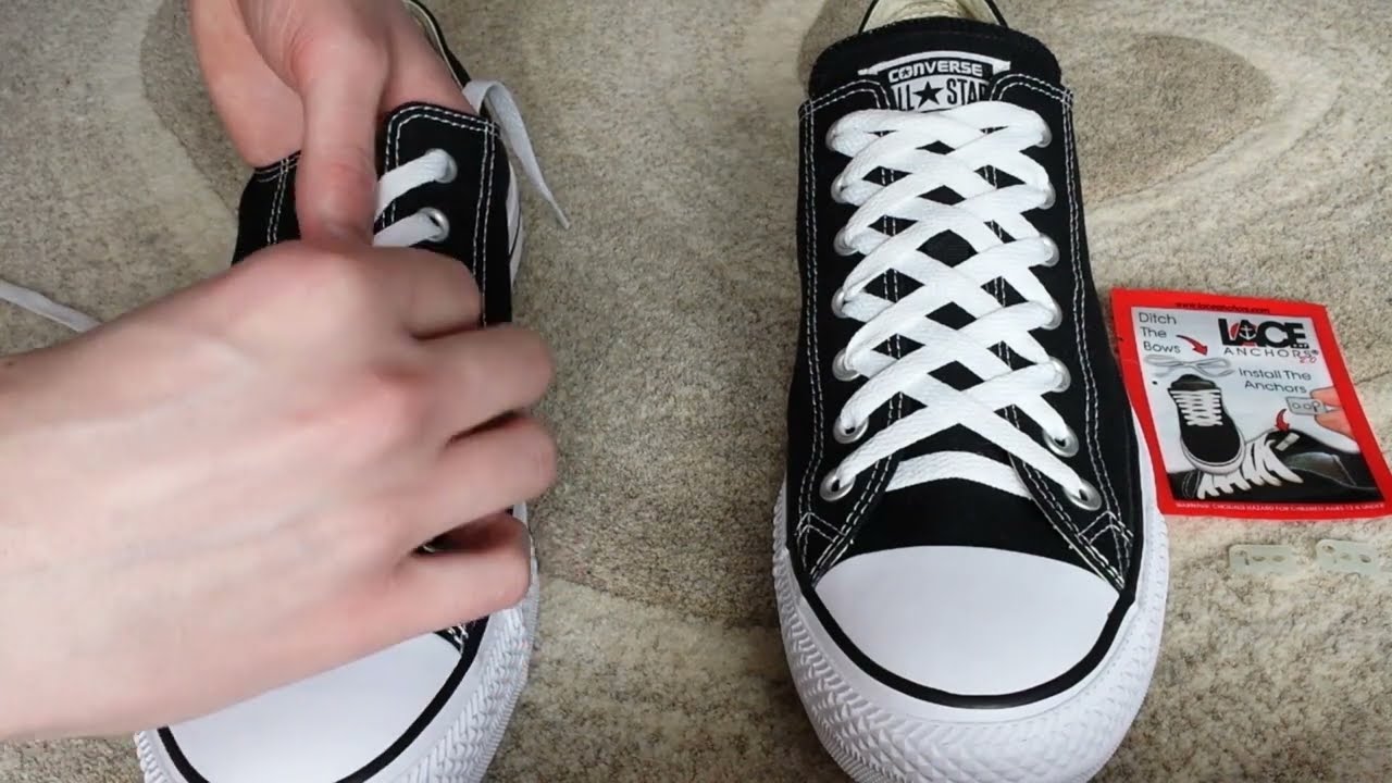 How To Diamond Lace Shoes - YouTube