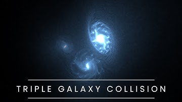 [4K] Triple Galaxy Collision | 10 MILLION PARTICLES