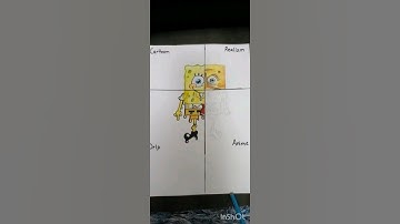 Drawing Spongebob In 4 ✨Different✨ Styles Part 3 Drip #spongebob #drip #4styles #art #drawing