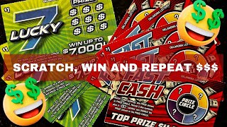 Epic WINS, Bigger Thrills! Lucky 7 + Fast Cash! #scratchoffs #lottostrategies #lotterywins
