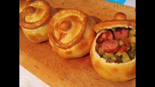 ГОРШОЧКИ ИЗ ТЕСТА/ С НАЧИНКОЙ/烤 Kǎo/ROAST/РЕЦЕПТ/​​​​​@ВКУСНАЯ КУХНЯ. АЛЛА КОРБУТ​​