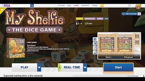 Boardgame Arena Tutorial - My Shelfie The Dice Game