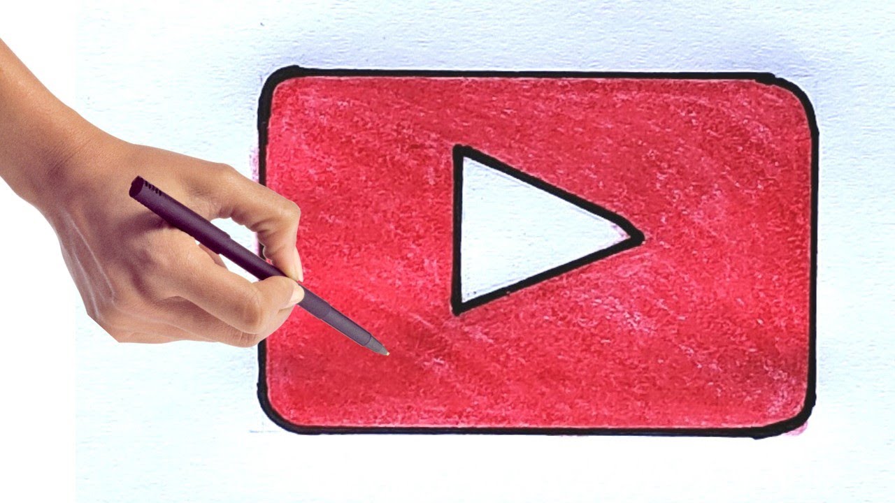 Como Desenhar o Símbolo do Youtube passo a passo - YouTube
