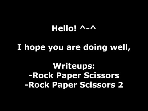 CTFLearn Solutions - Rock Paper Scissors | Rock Paper Scissors 2