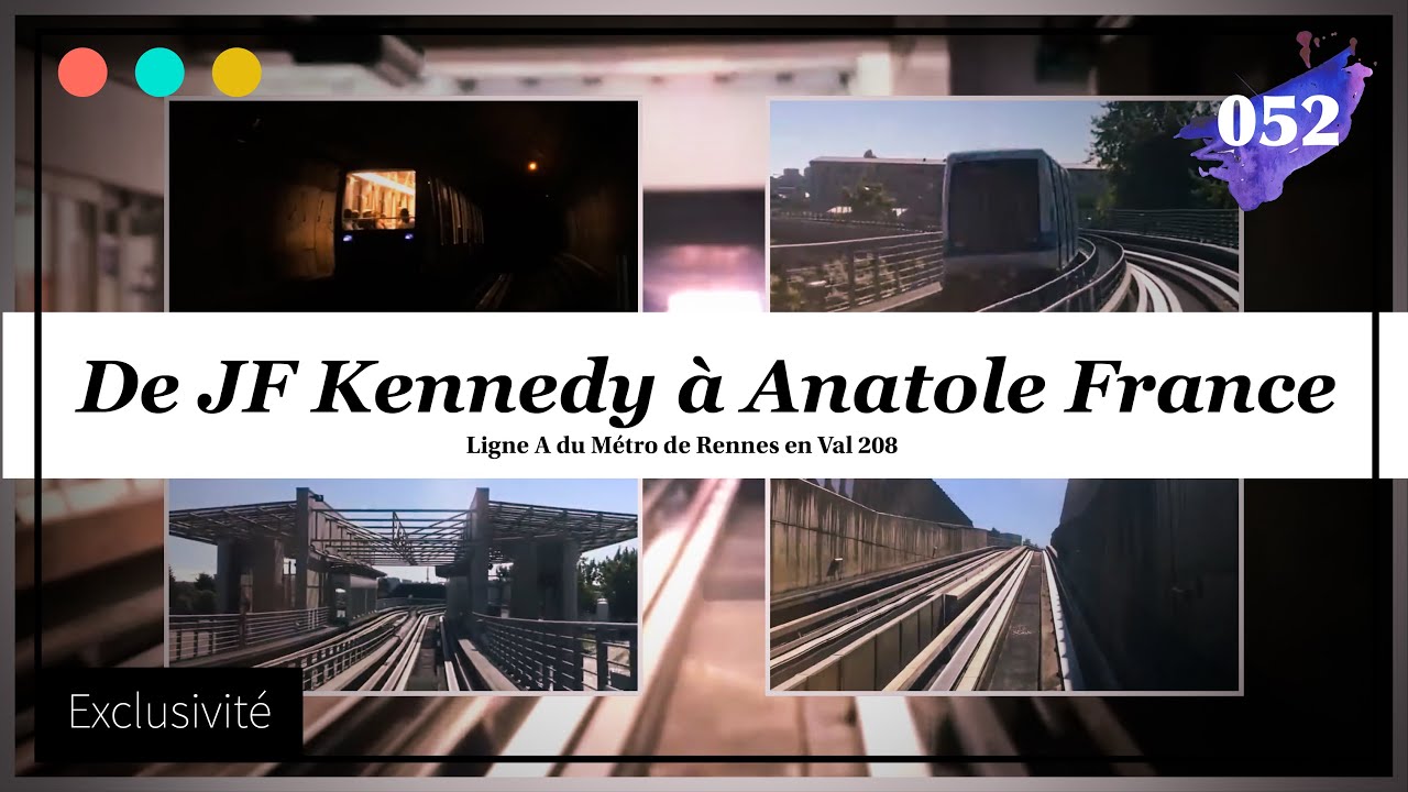 Metro A - De JF Kennedy à Anatole France - Trajet en Val 208 #52