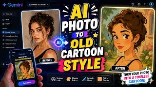 Photo to Cartoon Magic -I Turned My Selfie into Old Cartoon Style Using Gemini AI Tutorial