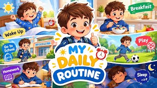 Full My Day.Daily Routine.From Morning to Night Words.Kids Vocabulary. Update